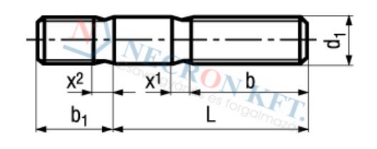 Ászokcsavar 1.25d (DIN939-08PL-0300)