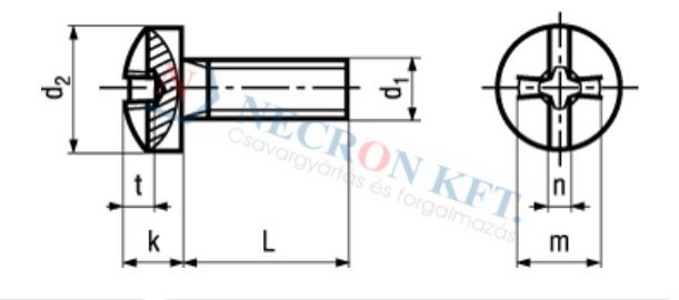 Domborúfejű Freedriv csavar (NCN1435-ZN0-0295)