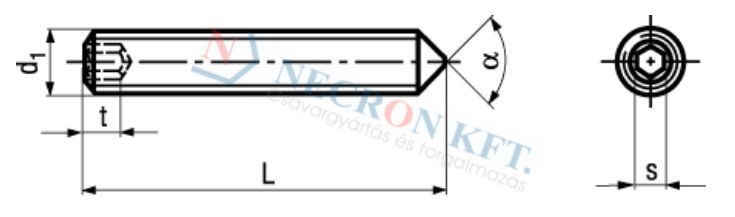 Belsőkulcsnyílású kúposvégű hernyócsavar (DIN914-PL00-0395)