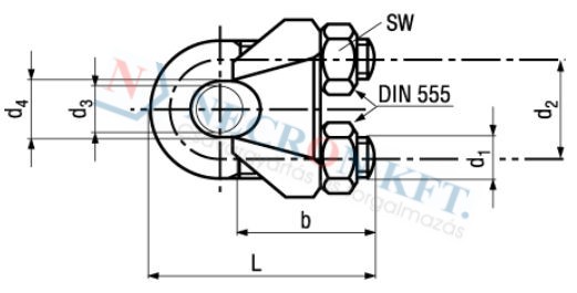 Drótkötél rögzítő (DIN741-ZN00-0005)