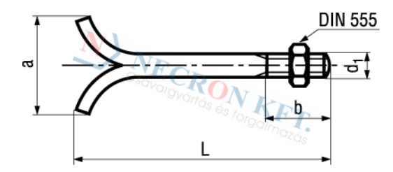 Közetcsavar anyával (DIN529C-ZN0-0005)