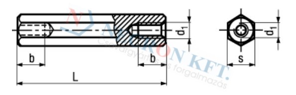 Hatlapú távtartó belső menettel (NCN3319-ZN0-0030)