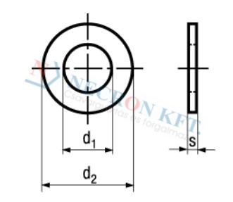 Lapos alátét (DIN125-VRÉZ-0040)