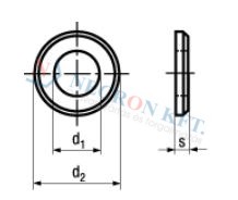 Lapos alátét letöréssel (DIN125B-0PL-0025)